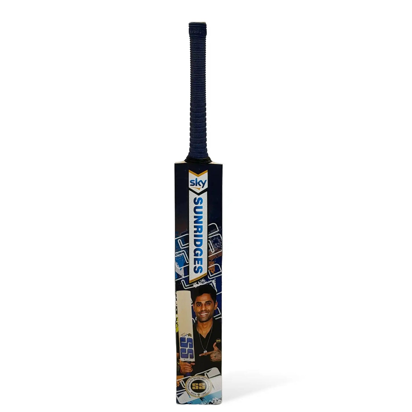 SS Sky Blue Black English Willow Cricket Bat
