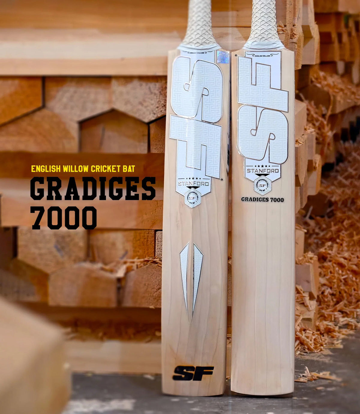 SF Gradiges 7000 English Willow Cricket Bat Size SH, image 5