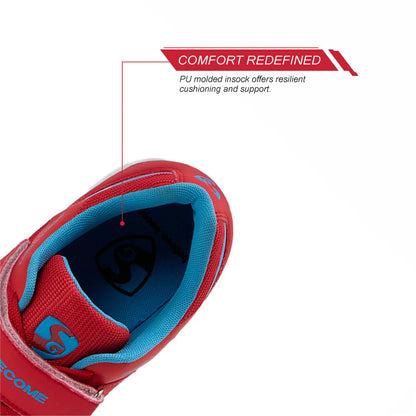 SG - Vortex Spikes Neon Red Cricket Shoes