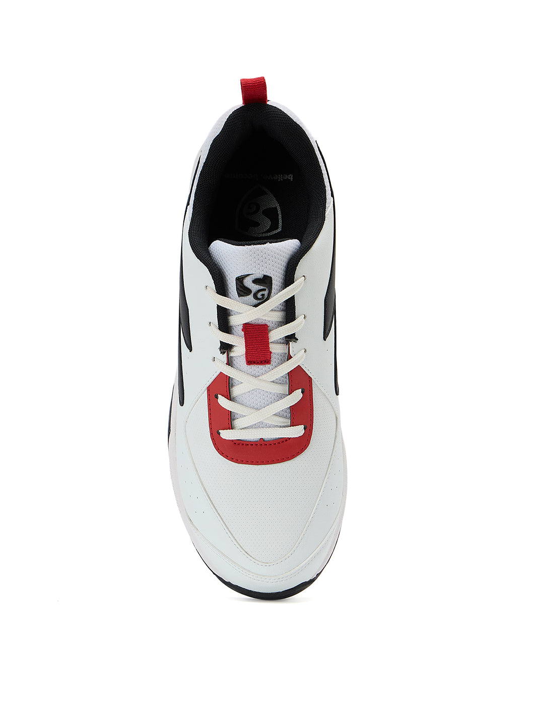 SG - Savage Max Spikes White/Black Cricket Shoes