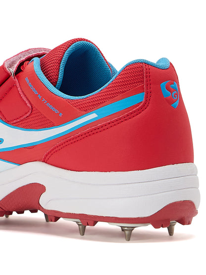 SG - Vortex Spikes Neon Red Cricket Shoes