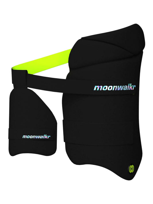 Moonwalkr - Black Thigh Guard 2.0 Dual/Combo Cricket Thigh Guard