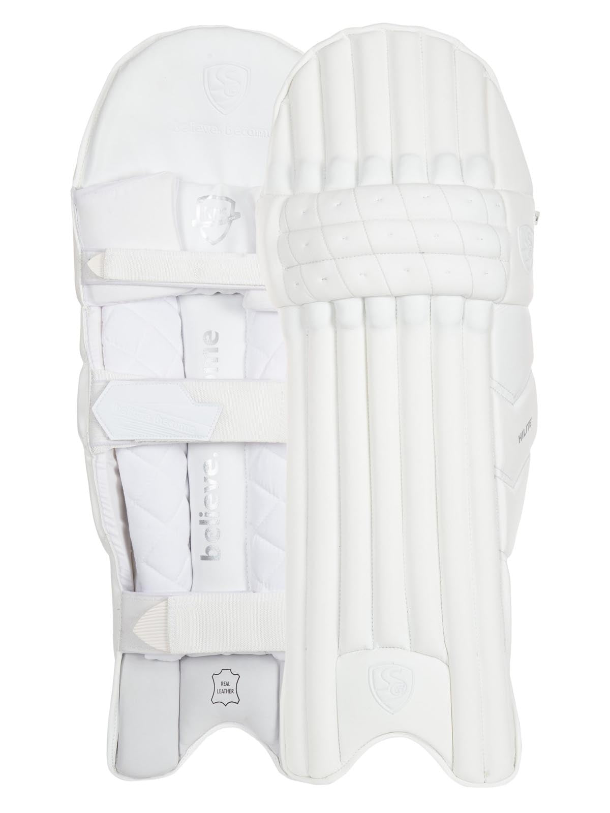 SG - Hilite White Cricket Batting Legguard Mens Size